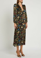 Alice + Olivia Mona Floral-devoré Chiffon Midi Dress Multicoloured