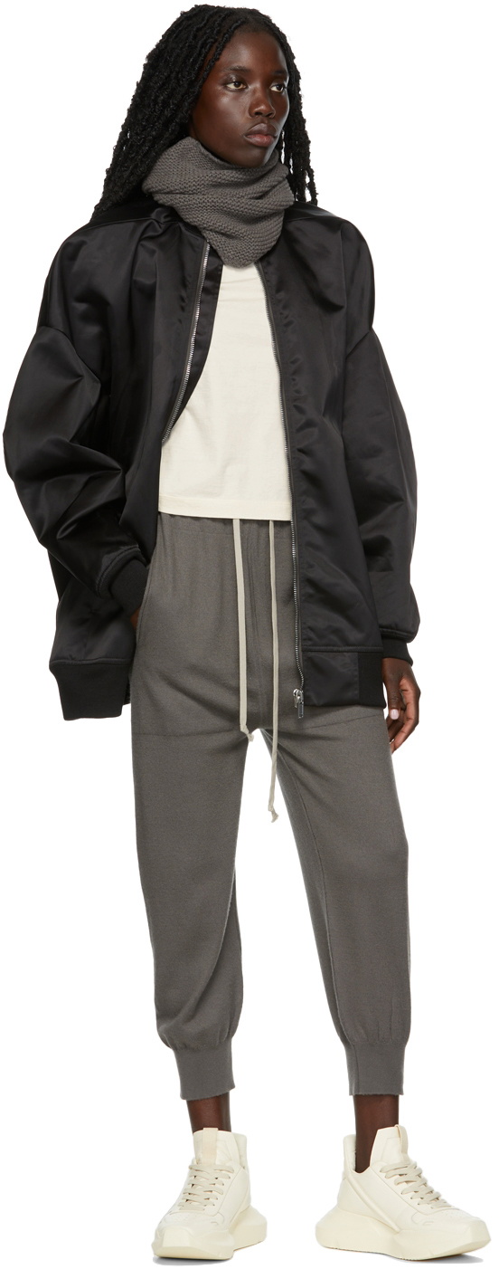 Rick Owens Black Jumbo Peter Flight Jacket Rick Owens