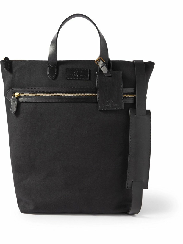 Photo: Polo Ralph Lauren - Leather-Trimmed Canvas Tote Bag