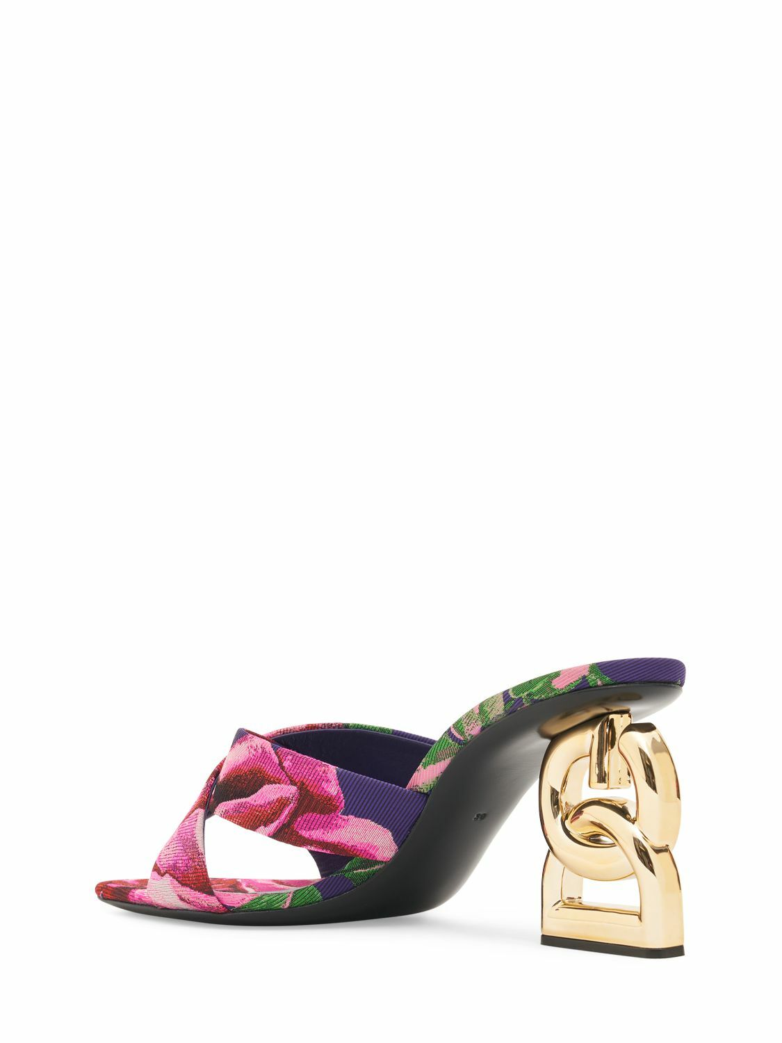 DOLCE & GABBANA - 75mm Keira Satin Sandal Mules Dolce & Gabbana