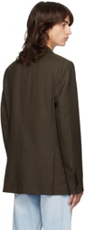 AMI Paris Brown Two Button Blazer