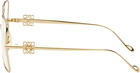 LOEWE Gold Oversized Square Retro Glasses