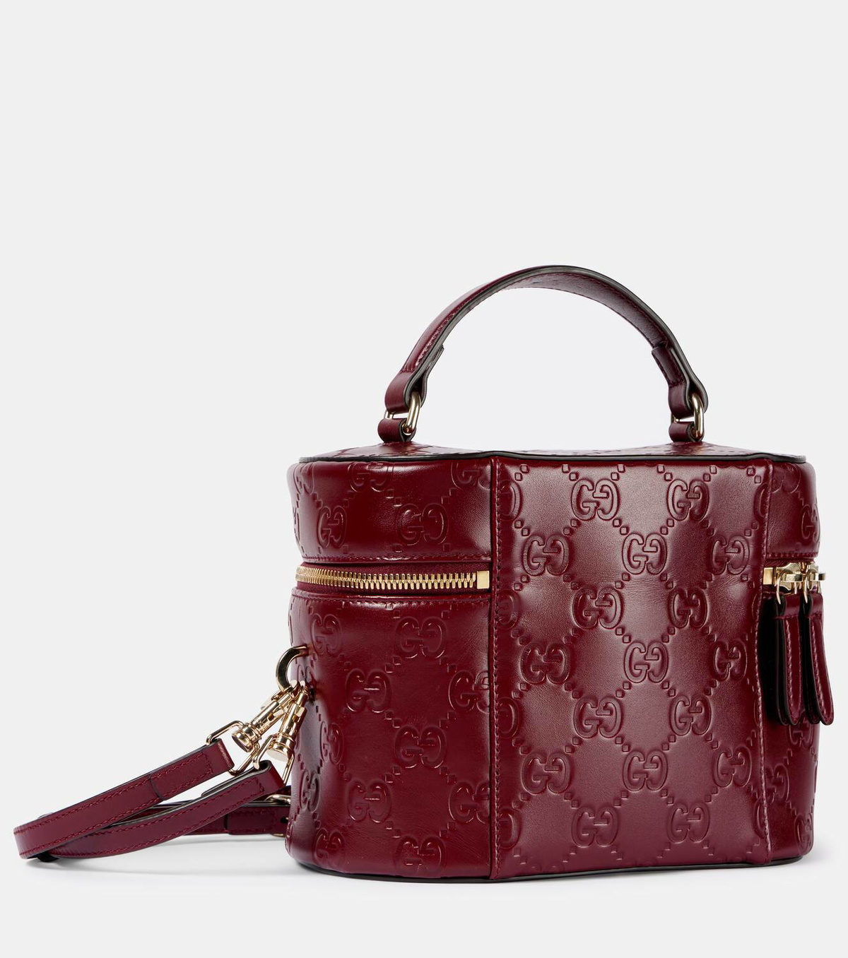 Gucci GG embossed leather vanity bag