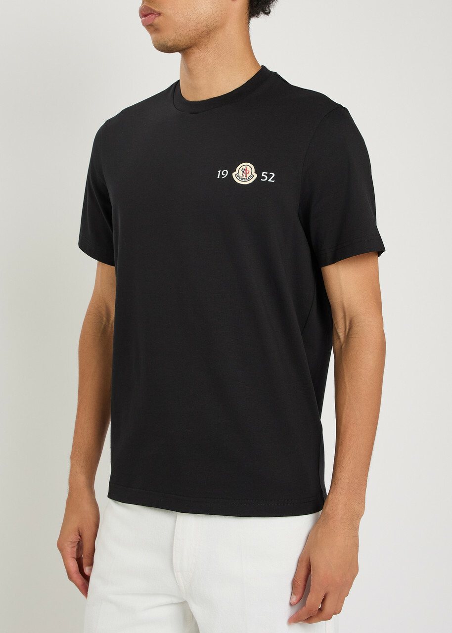 Moncler Logo Stretch-cotton T-shirt Black
