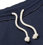 Maison Margiela - Slim-Fit Tapered Appliquéd Loopback Cotton-Jersey Sweatpants - Blue