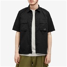 C.P. Company Men's Cotton Ripstop Short Sleeve Shirt in Black