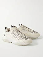 AMIRI - Bone Runner Leather and Suede-Trimmed Mesh Sneakers - Neutrals