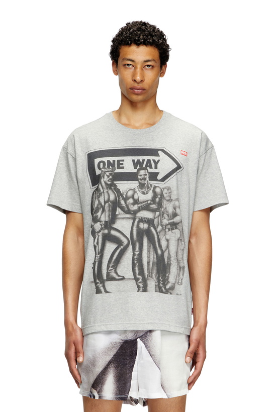Photo: Diesel T-shirt with graphic print - T-Shirts - Unisex - Grey