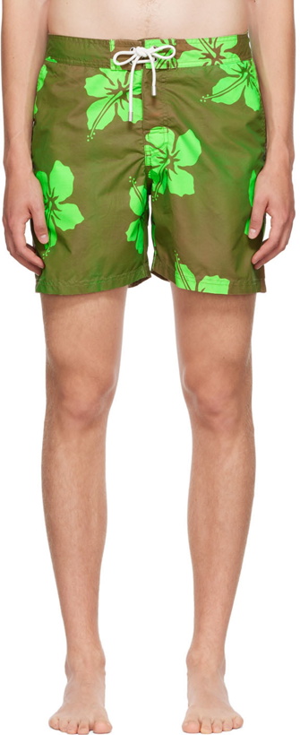 Photo: Gimaguas Green Polyester Swim Shorts