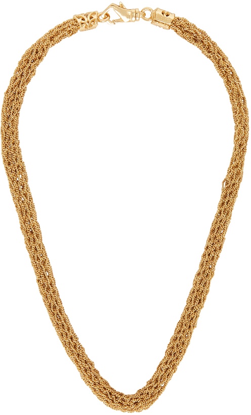 Photo: Emanuele Bicocchi Gold Crocheted Short Necklace