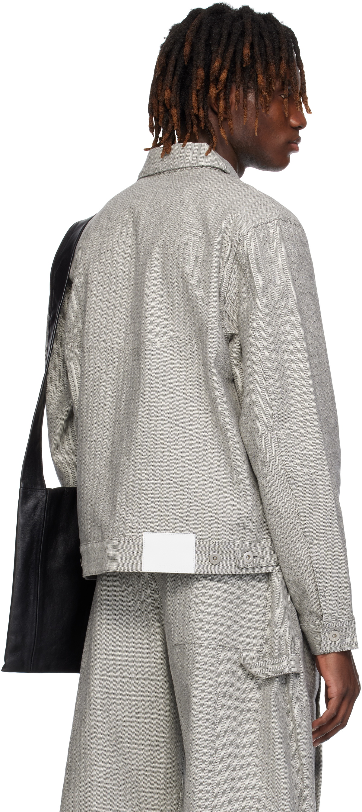 SAGE NATION Gray & White Jiji Denim Jacket SAGE NATION