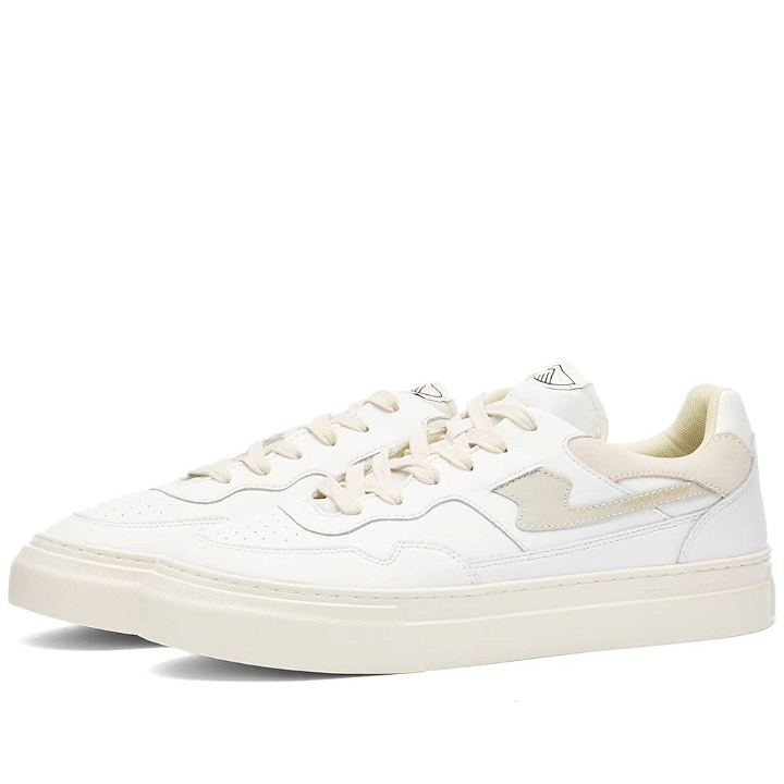 Photo: Stepney Workers Club Men's Pearl S-Strike Sneakers in White/Putty