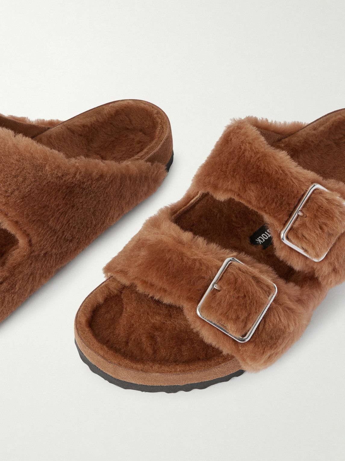 BIRKENSTOCK 1774 - Arizona Shearling Sandals - Brown