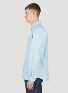 Crest Logo Embroidery Shirt in Light Blue