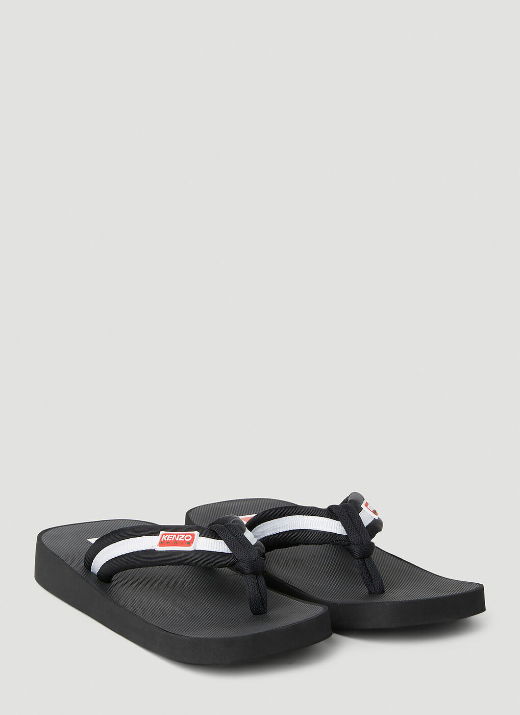 Kenzo - Logo Patch Flip Flops in Black Kenzo