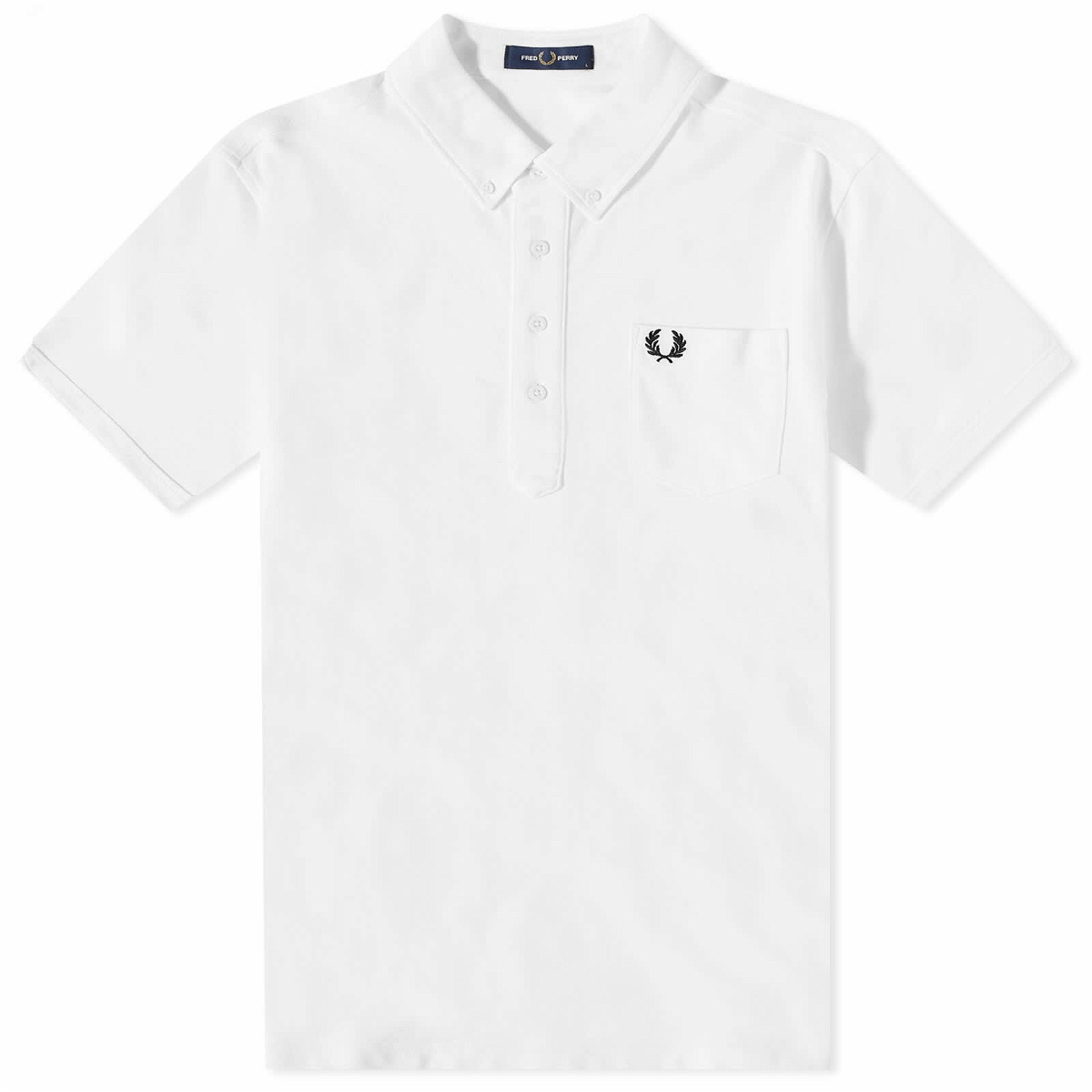 Photo: Fred Perry Authentic Men's Button Down Collar Polo Shirt in Snow White