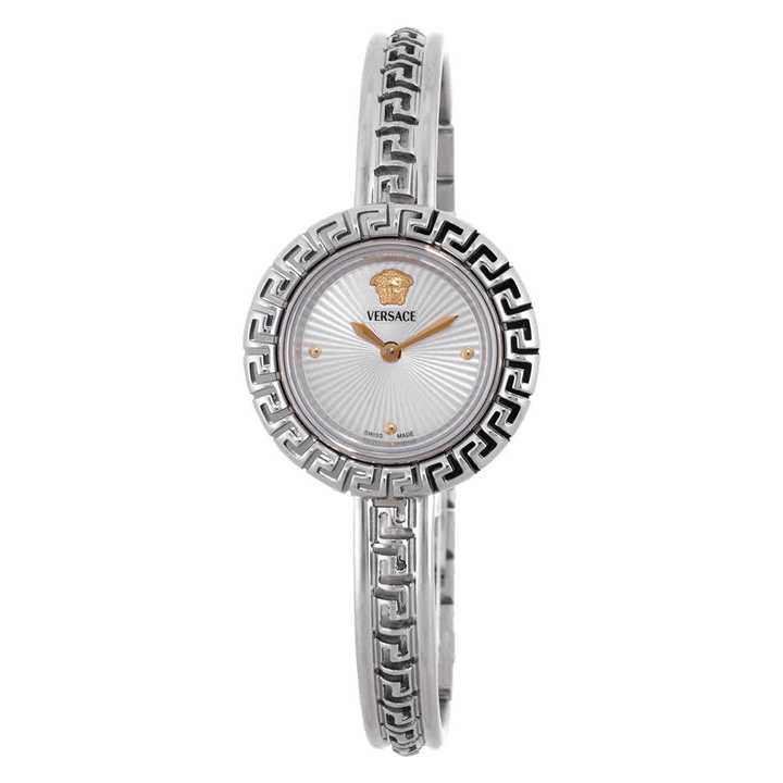 Photo: Versace La Greca Quartz Silver Dial Ladies Watch VE8C00324
