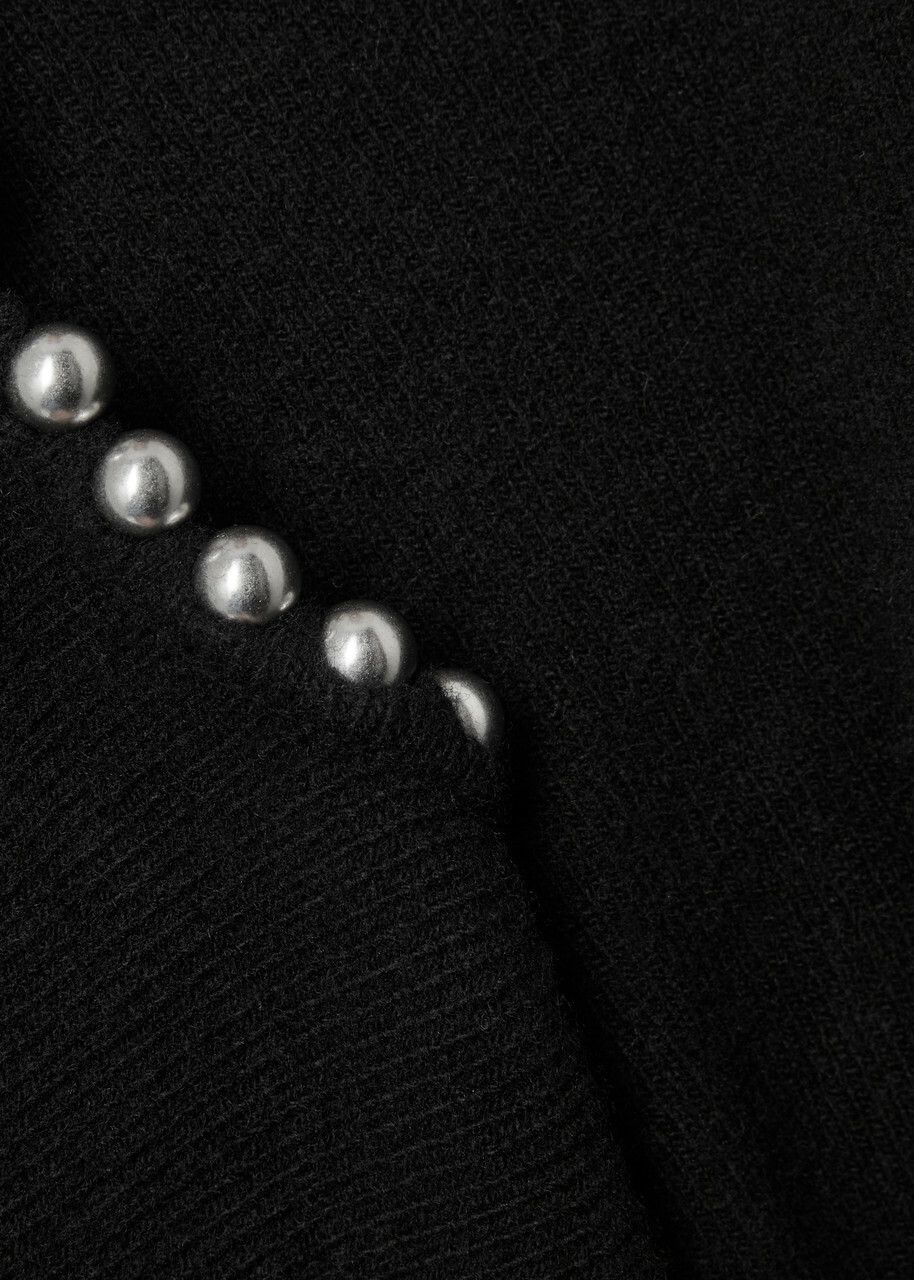Alexander Wang Bead-embellished Wool-blend Jumper Black