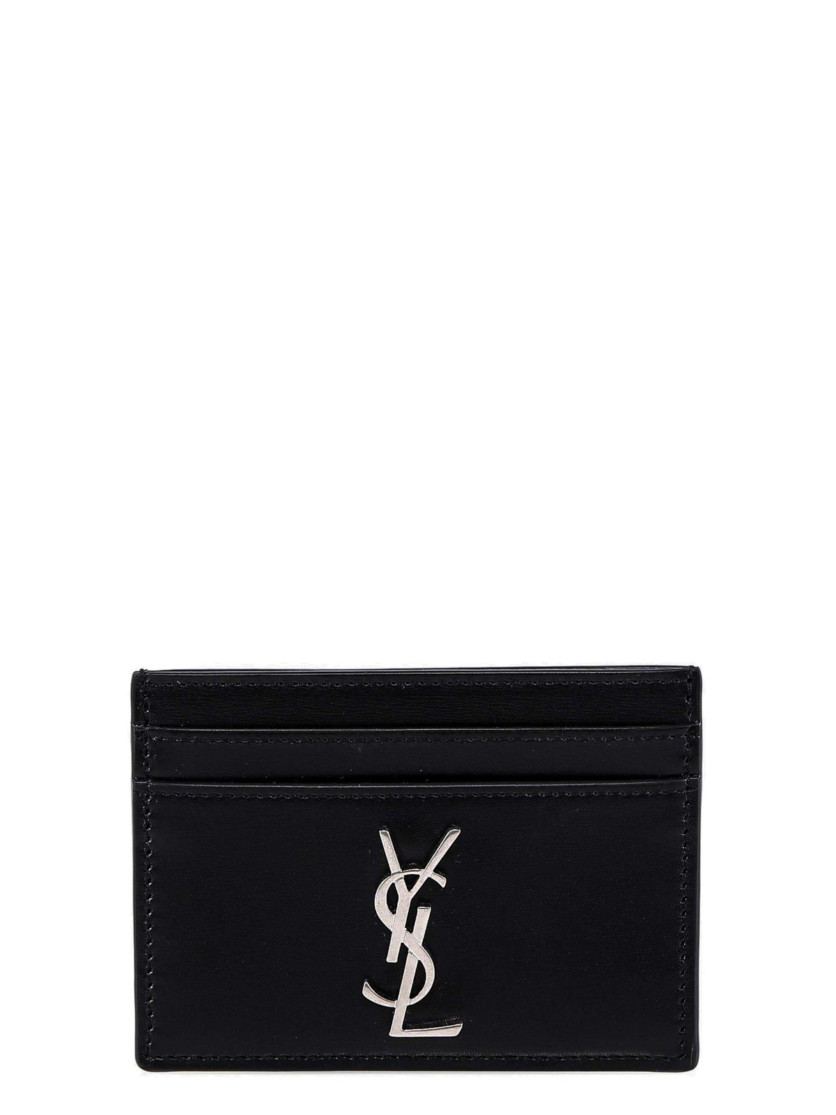 Saint Laurent Men Saint Laurent Man's Black Leather Card Holder