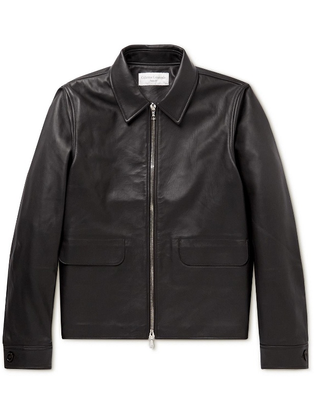 Photo: Officine Générale - Marus Slim-Fit Leather Jacket - Brown