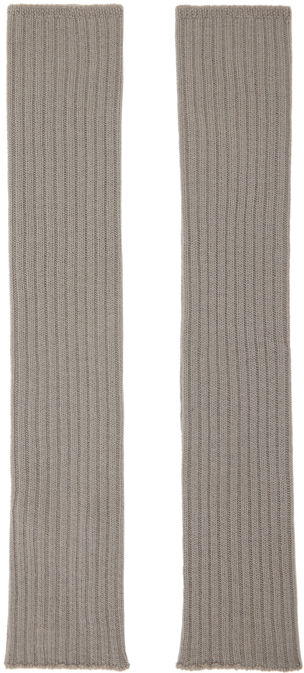 Rick Owens Off-White Ribbed Arm Warmers Rick Owens