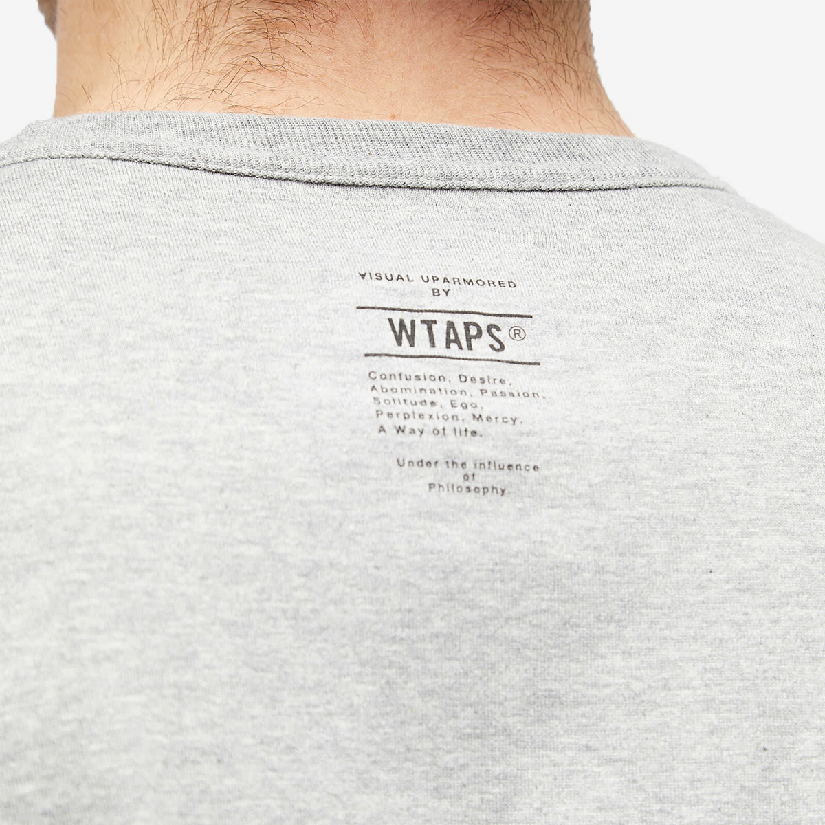 WTAPS Men's 03 Tab Crew Neck T-Shirt in Ash Grey WTAPS