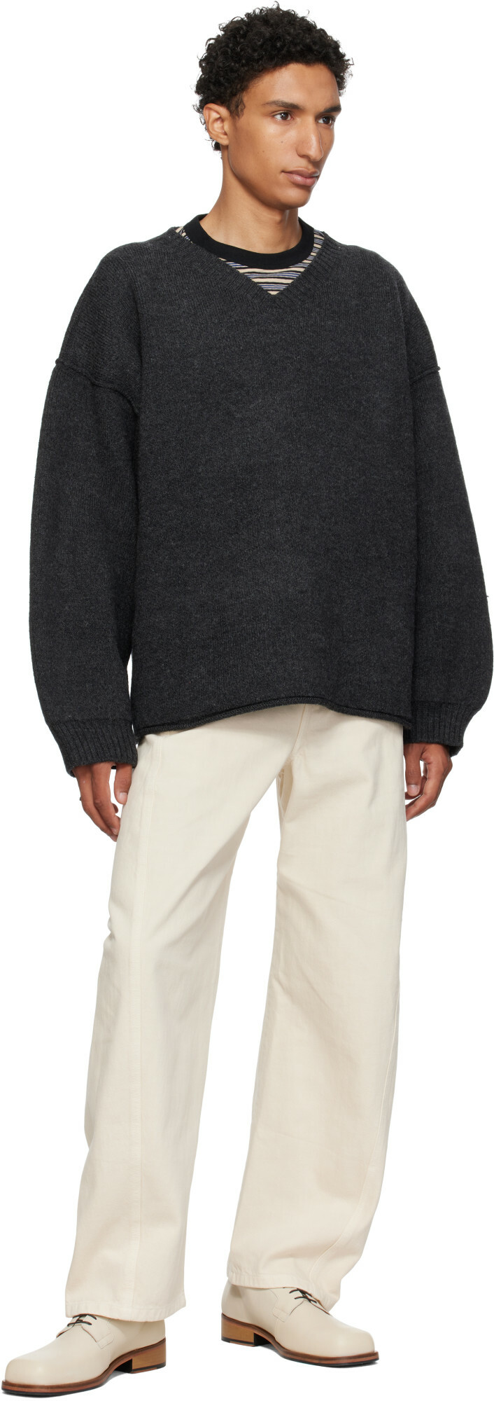 Cawley Gray V-Neck Sweater