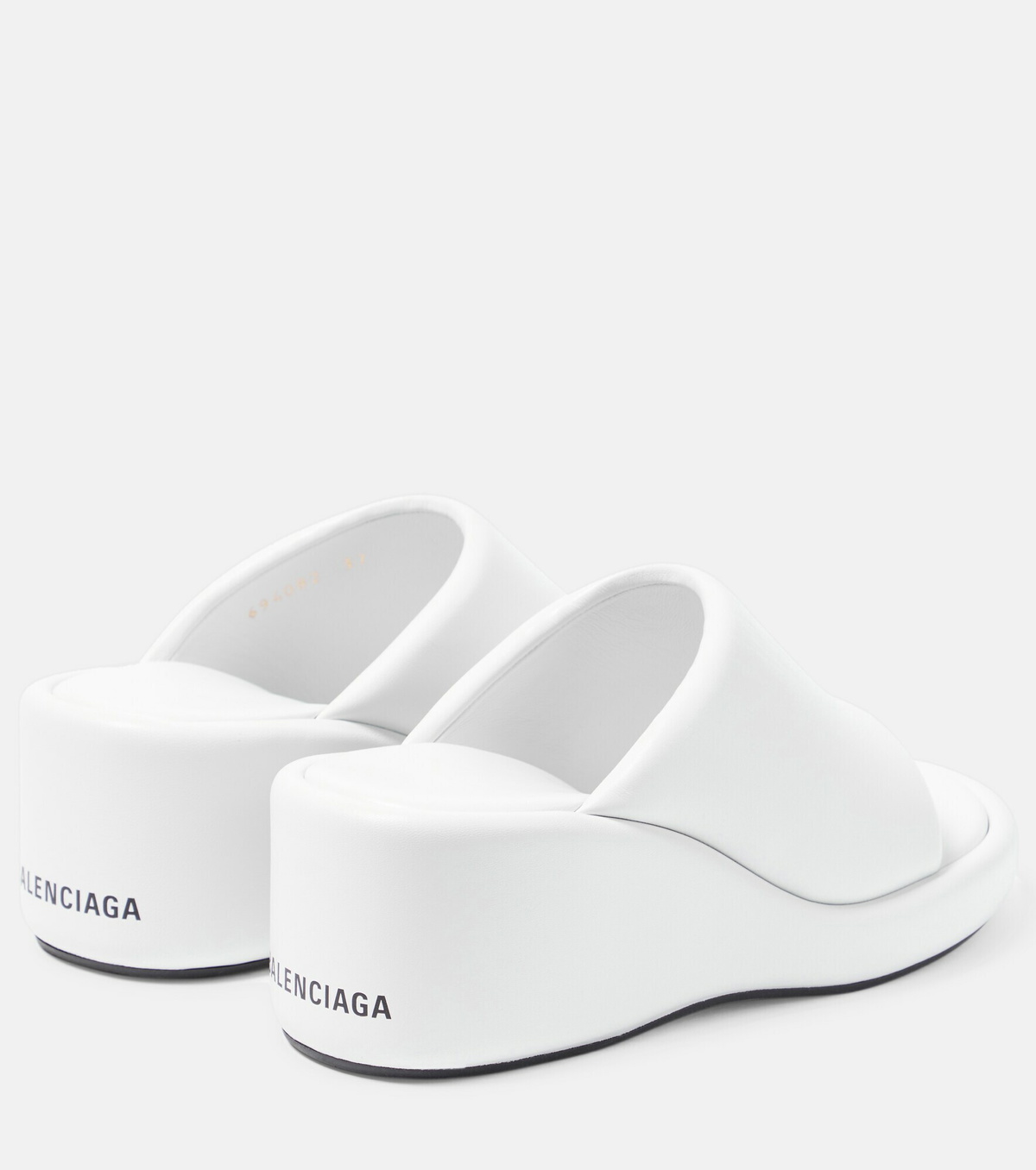 Balenciaga - Rise leather wedge sandals Balenciaga