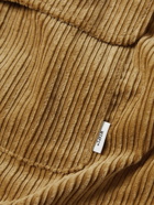 WTAPS - Oversized Logo-Appliquéd Cotton-Corduroy Shirt - Brown