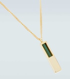 Tom Wood - Cube Malachite sterling silver necklace