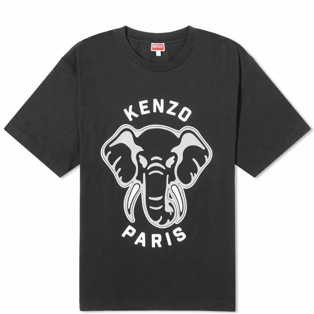 Kenzo Paris Men's Kenzo Elephant Oversized T-Shirt in Black Kenzo