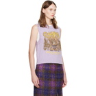 GANNI Purple Forest Teddy Sweater Vest