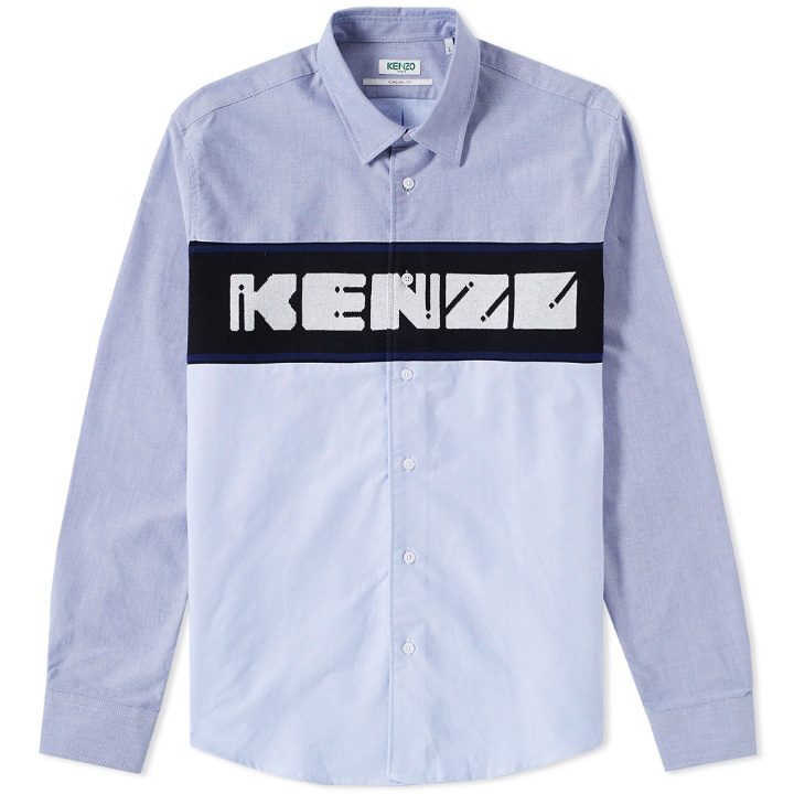 Photo: Kenzo Button Down Knit Logo Oxford Shirt