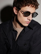 Zegna - Round-Frame Titanium Sunglasses