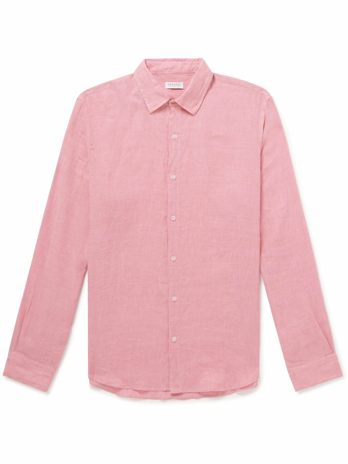 Sunspel - Linen Shirt - Pink Sunspel