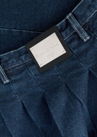 House OF Sunny Pleated Denim Mini Wrap Skirt