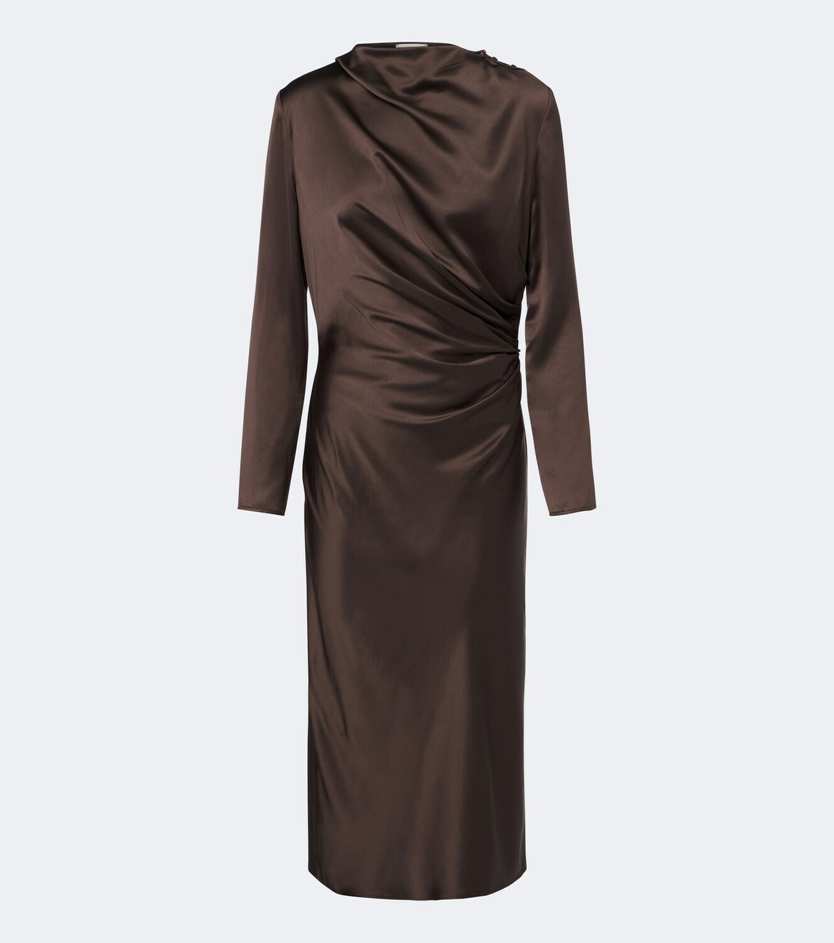 Loulou de Saison Fabio draped satin midi dress