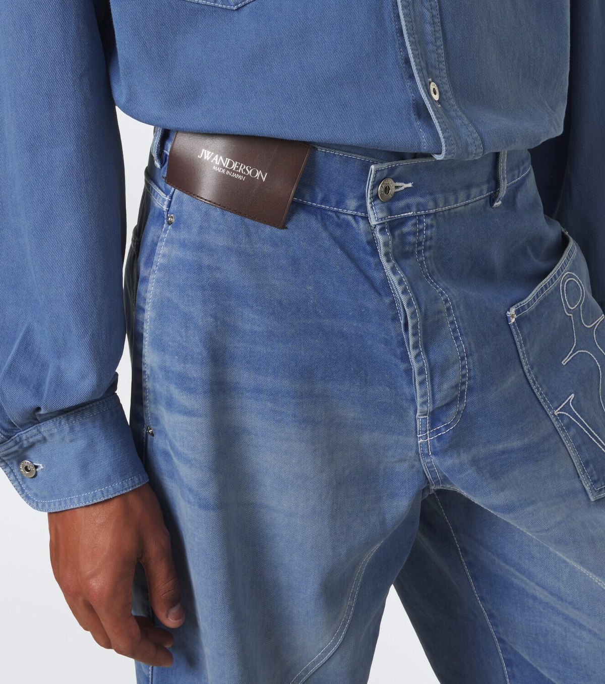 JW Anderson Twisted embroidered straight jeans