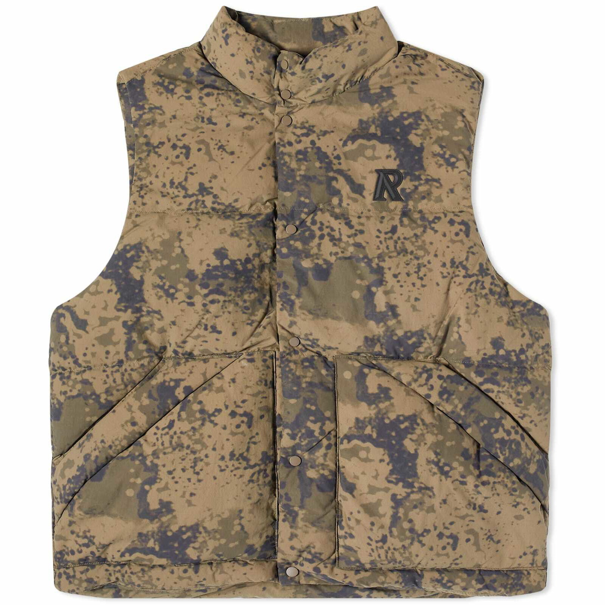 Represent Men's Nylon Puffer Gilet in Camo Represent