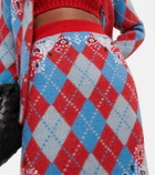 Alanui - Bandana Argyle wool-blend skirt