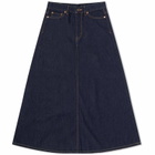 Beams Boy Women's 5 Denim Pocket Skirt in Blue Indigo