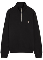 PS Paul Smith Appliquéd Half-zip Cotton Sweatshirt Black