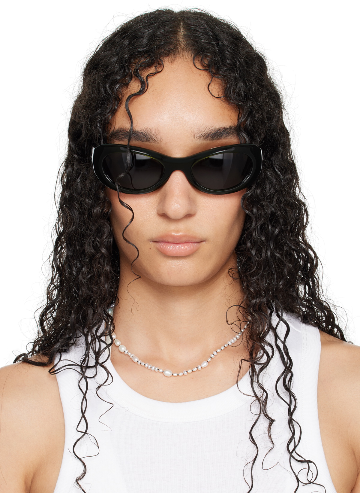 Port Tanger SSENSE Exclusive Green Khilna Sunglasses
