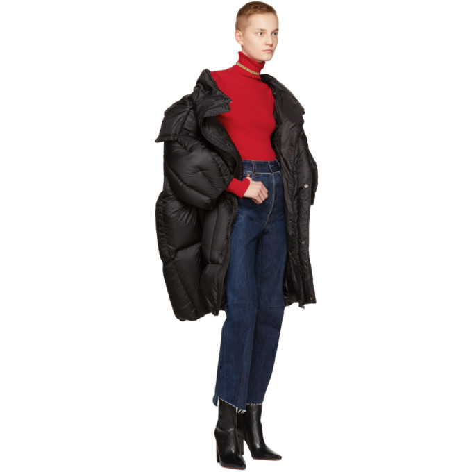 Chen Peng Black Long Quilted Puffer Jacket