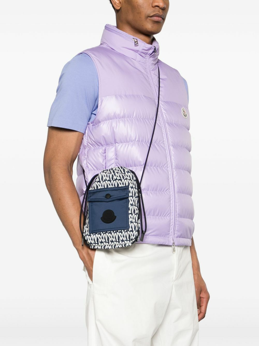 Moncler Blue Makaio Monogram Messenger Bag Moncler