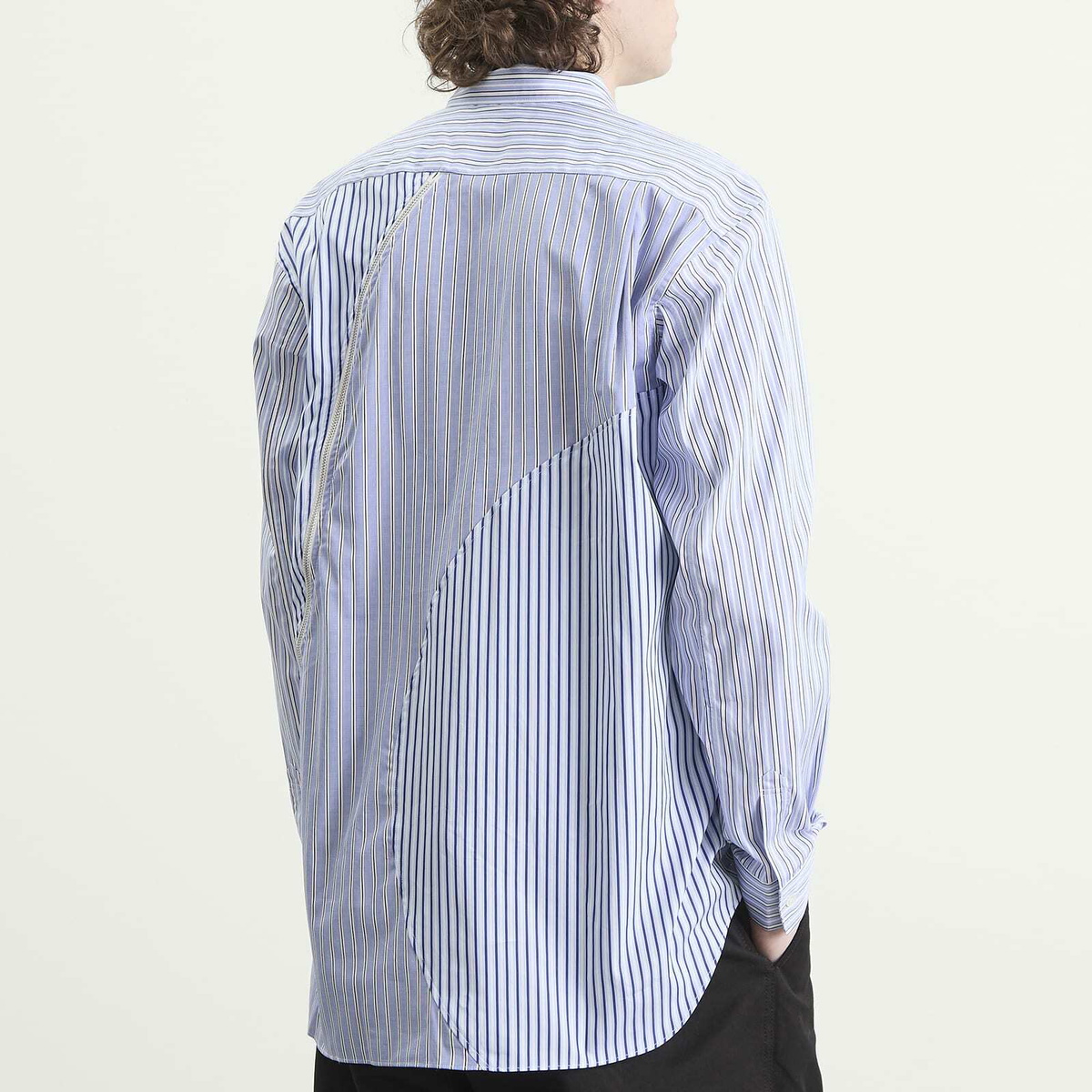 Comme des Garçons SHIRT Men's Striped Poplin Shirt in Stripe X Stripe