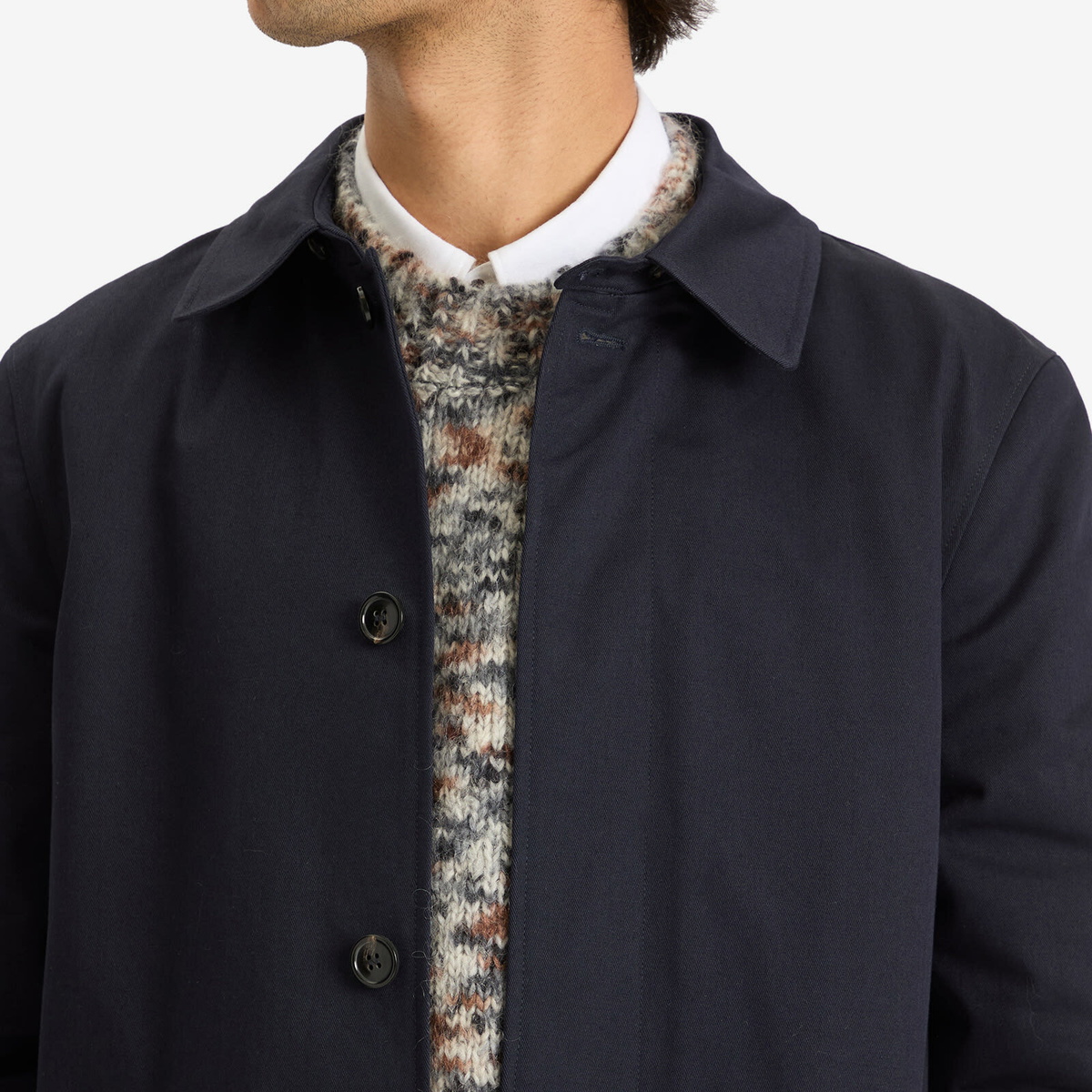 A.P.C. Men's City Mac in Dark Navy A.P.C.