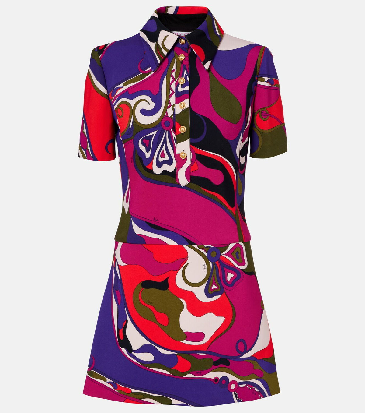 Pucci Orchidee polo dress