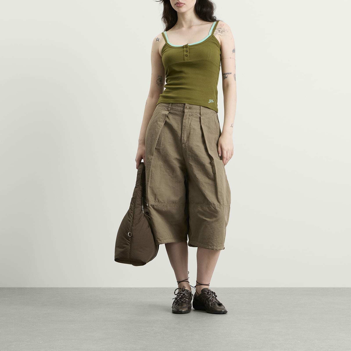 Damson Madder Women's Britt Layered Cami in Green