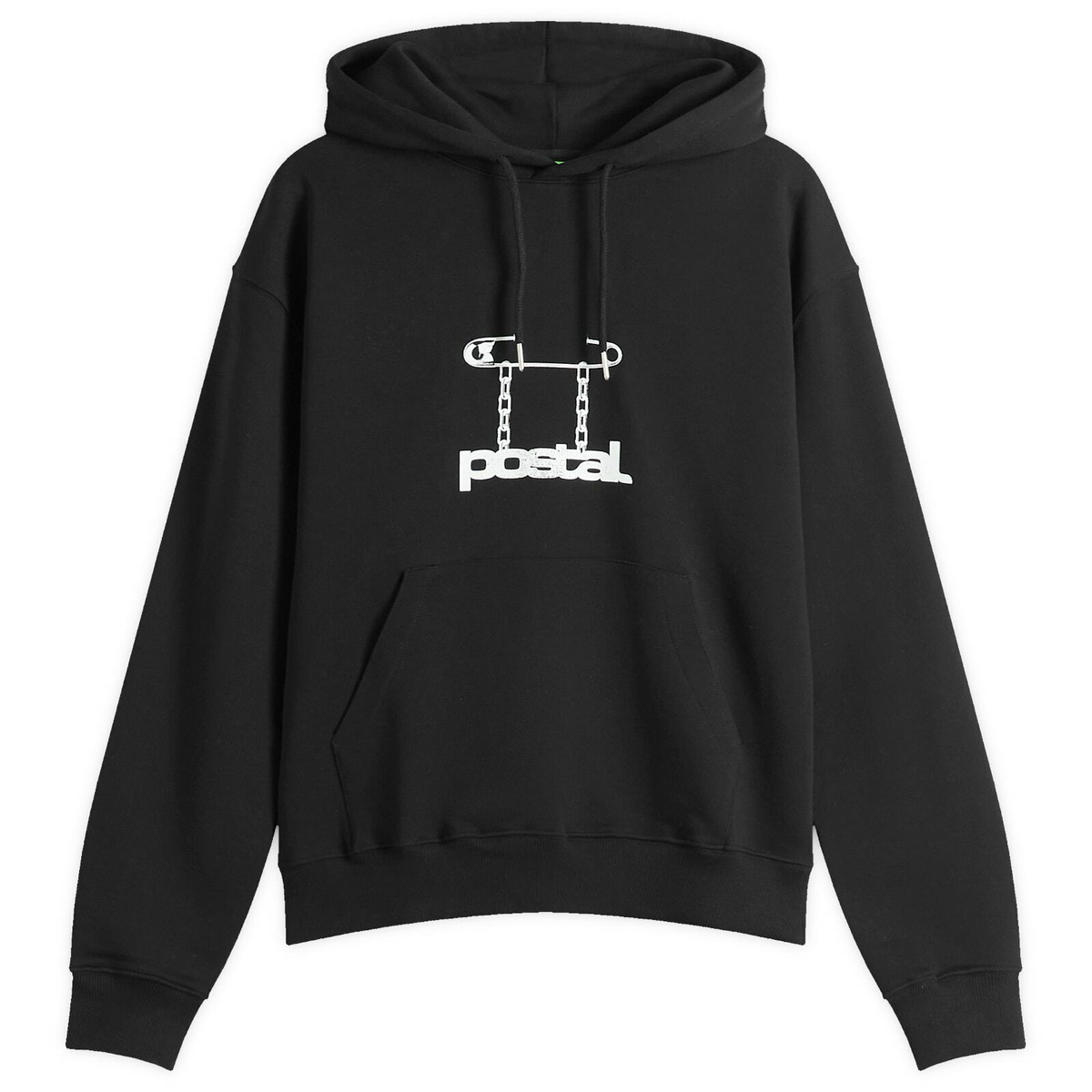 POSTAL Men's Safety Pin Hoodie in Black